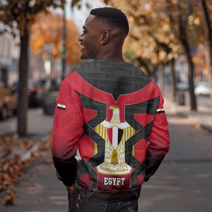 Egypt Flag Emblem Sweatshirt Red Black Bold Spirit - African Pride