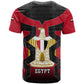 Egypt Flag Emblem T shirt Red Black Bold Spirit - African Pride