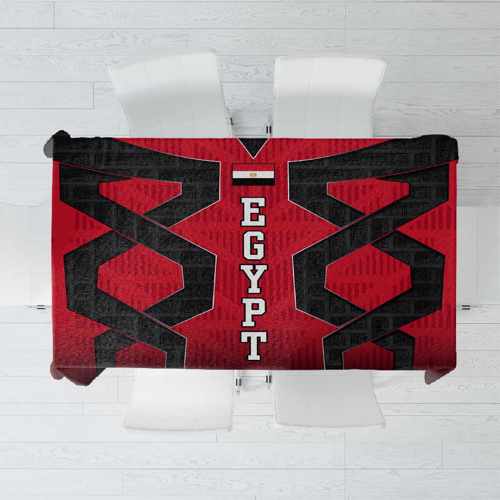 Egypt Flag Emblem Tablecloth Red Black Bold Spirit - African Pride