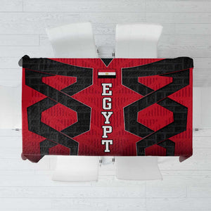 Egypt Flag Emblem Tablecloth Red Black Bold Spirit - African Pride