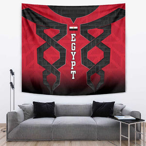 Egypt Flag Emblem Tapestry Red Black Bold Spirit - African Pride