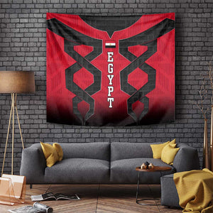 Egypt Flag Emblem Tapestry Red Black Bold Spirit - African Pride