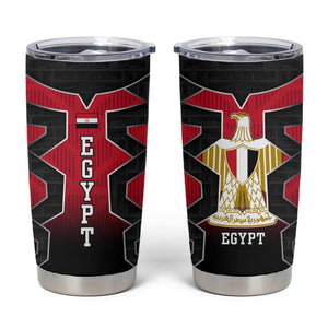 Egypt Flag Emblem Tumbler Cup Red Black Bold Spirit - African Pride