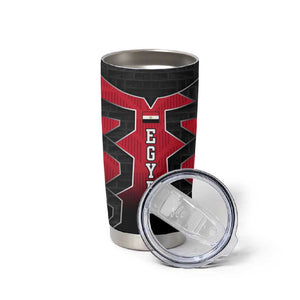 Egypt Flag Emblem Tumbler Cup Red Black Bold Spirit - African Pride