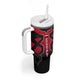 Egypt Flag Emblem Tumbler With Handle Red Black Bold Spirit - African Pride