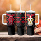 Egypt Flag Emblem Tumbler With Handle Red Black Bold Spirit - African Pride