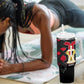 Egypt Flag Emblem Tumbler With Handle Red Black Bold Spirit - African Pride