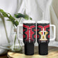 Egypt Flag Emblem Tumbler With Handle Red Black Bold Spirit - African Pride