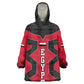 Egypt Flag Emblem Wearable Blanket Hoodie Red Black Bold Spirit - African Pride