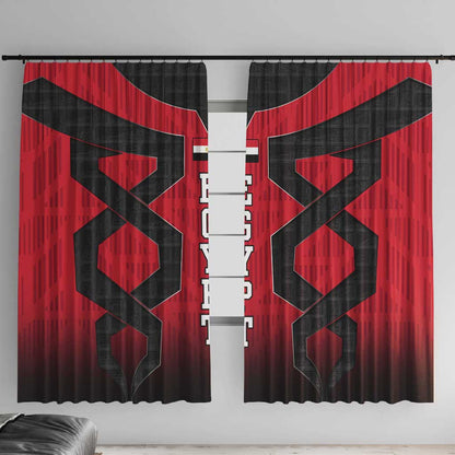 Egypt Flag Emblem Window Curtain Red Black Bold Spirit - African Pride