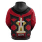 Egypt Flag Emblem Zip Hoodie Red Black Bold Spirit - African Pride