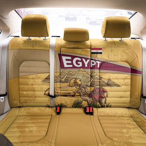Egyptian Pyramids and Anubis Back Car Seat Cover Camel Caravan Desert - African Pride