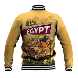 Egyptian Pyramids and Anubis Baseball Jacket Camel Caravan Desert - African Pride