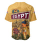 Egyptian Pyramids and Anubis Baseball Jersey Camel Caravan Desert - African Pride