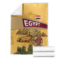 Egyptian Pyramids and Anubis Blanket Camel Caravan Desert - African Pride