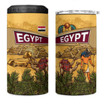 Egyptian Pyramids and Anubis 4 in 1 Can Cooler Tumbler Camel Caravan Desert - African Pride
