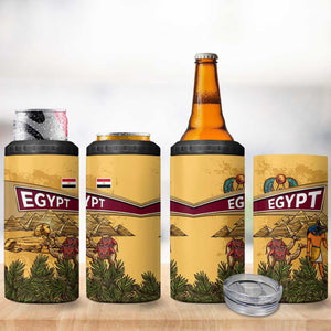 Egyptian Pyramids and Anubis 4 in 1 Can Cooler Tumbler Camel Caravan Desert - African Pride