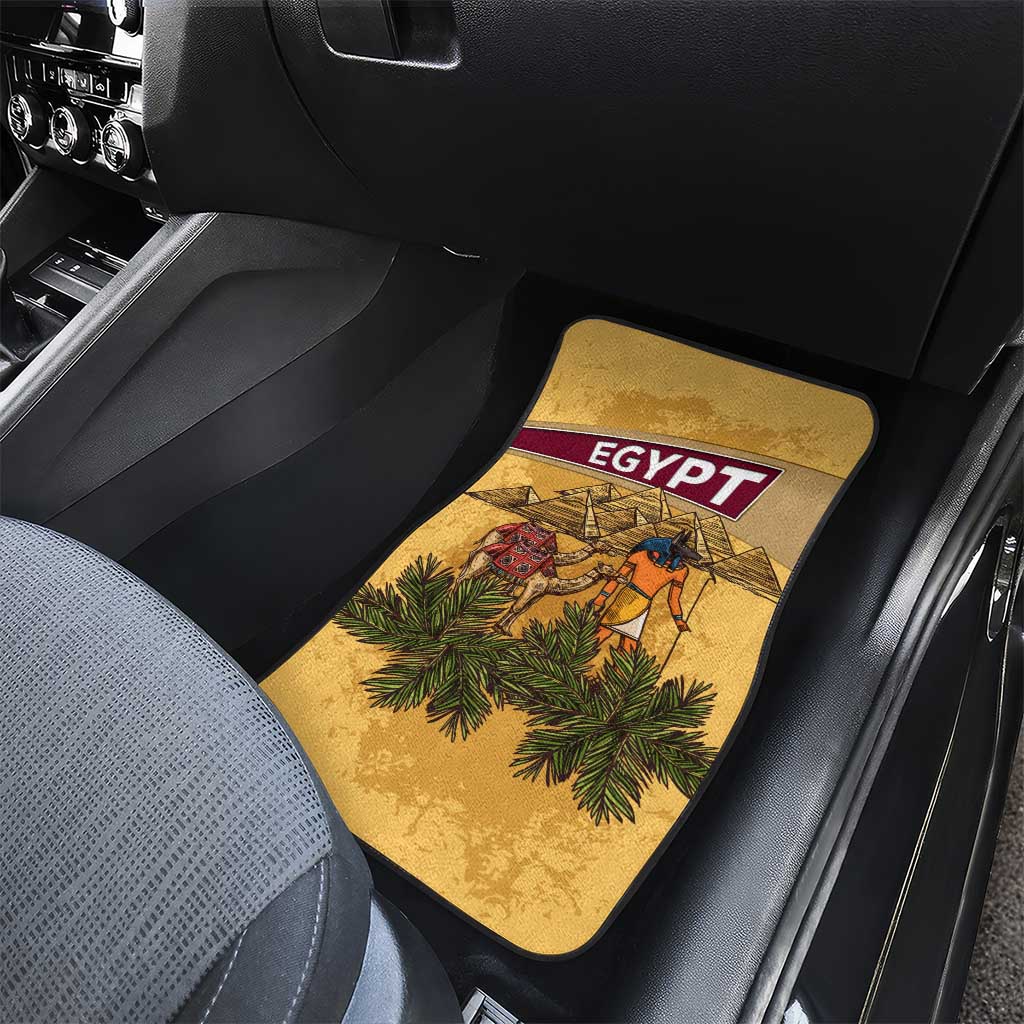 Egyptian Pyramids and Anubis Car Mats Camel Caravan Desert - African Pride