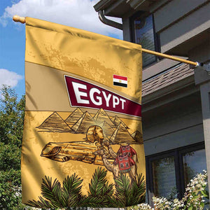 Egyptian Pyramids and Anubis Garden Flag Camel Caravan Desert - African Pride