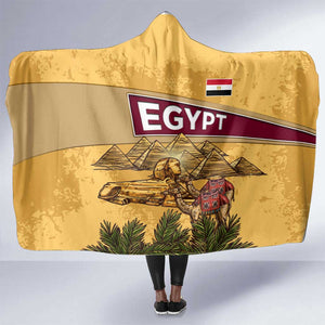 Egyptian Pyramids and Anubis Hooded Blanket Camel Caravan Desert - African Pride