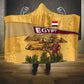 Egyptian Pyramids and Anubis Hooded Blanket Camel Caravan Desert - African Pride