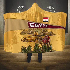 Egyptian Pyramids and Anubis Hooded Blanket Camel Caravan Desert - African Pride