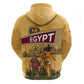 Egyptian Pyramids and Anubis Hoodie Camel Caravan Desert - African Pride
