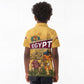 Egyptian Pyramids and Anubis Kid Polo Shirt Camel Caravan Desert - African Pride