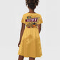Egyptian Pyramids and Anubis Kid Short Sleeve Dress Camel Caravan Desert - African Pride