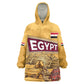 Egyptian Pyramids and Anubis Kid Wearable Blanket Hoodie Camel Caravan Desert - African Pride