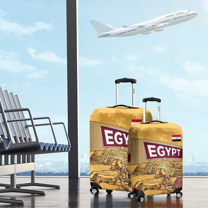 Egyptian Pyramids and Anubis Luggage Cover Camel Caravan Desert - African Pride
