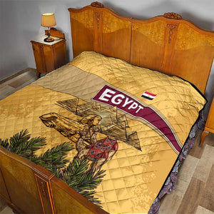 Egyptian Pyramids and Anubis Quilt Camel Caravan Desert - African Pride