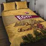 Egyptian Pyramids and Anubis Quilt Bed Set Camel Caravan Desert - African Pride