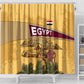 Egyptian Pyramids and Anubis Shower Curtain Camel Caravan Desert - African Pride