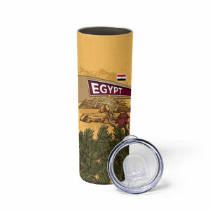 Egyptian Pyramids and Anubis Skinny Tumbler Camel Caravan Desert - African Pride