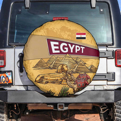 Egyptian Pyramids and Anubis Spare Tire Cover Camel Caravan Desert - African Pride