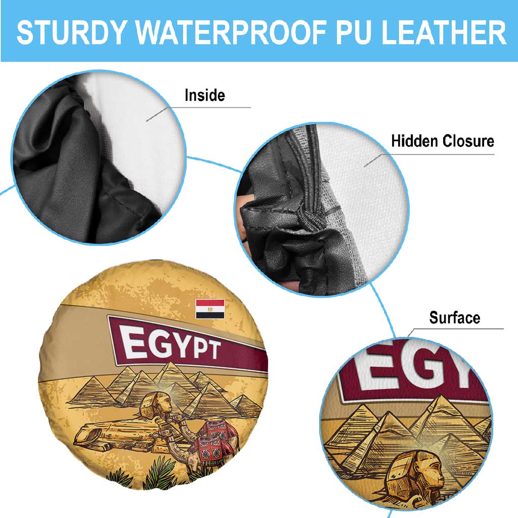 Egyptian Pyramids and Anubis Spare Tire Cover Camel Caravan Desert - African Pride