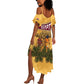 Egyptian Pyramids and Anubis Summer Maxi Dress Camel Caravan Desert - African Pride