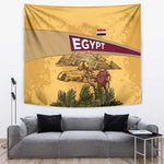 Egyptian Pyramids and Anubis Tapestry Camel Caravan Desert - African Pride