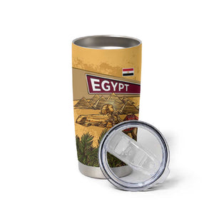 Egyptian Pyramids and Anubis Tumbler Cup Camel Caravan Desert - African Pride