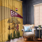 Egyptian Pyramids and Anubis Window Curtain Camel Caravan Desert - African Pride