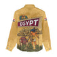 Egyptian Pyramids and Anubis Women Casual Shirt Camel Caravan Desert - African Pride