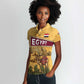 Egyptian Pyramids and Anubis Women Polo Shirt Camel Caravan Desert - African Pride