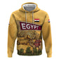 Egyptian Pyramids and Anubis Zip Hoodie Camel Caravan Desert - African Pride