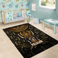 Pharaoh King Tut Egypt Area Rug Hieroglyphic Gold Pattern - African Pride