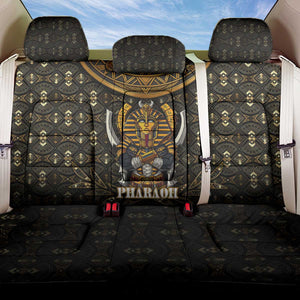 Pharaoh King Tut Egypt Back Car Seat Cover Hieroglyphic Gold Pattern - African Pride
