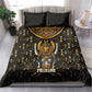 Pharaoh King Tut Egypt Bedding Set Hieroglyphic Gold Pattern - African Pride