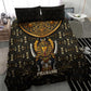 Pharaoh King Tut Egypt Bedding Set Hieroglyphic Gold Pattern - African Pride