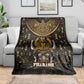 Pharaoh King Tut Egypt Blanket Hieroglyphic Gold Pattern - African Pride