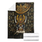 Pharaoh King Tut Egypt Blanket Hieroglyphic Gold Pattern - African Pride